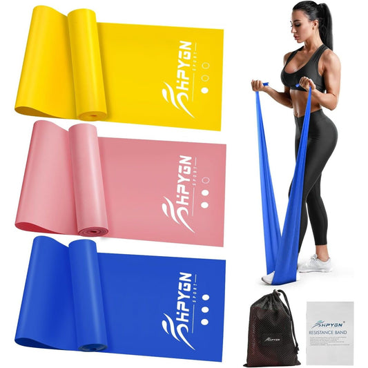 Resistance Bands, Exercise Bands, Physical Therapy Bands for Strength Training, Yoga, Pilates, Stretching, Stretch Elastic Band with Different Strengths, Workout Bands for Home Gym