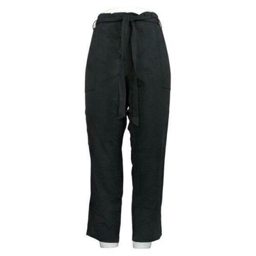AnyBody Women's Tapered Petite French Terry Pants (Black, 2XSP) A367667