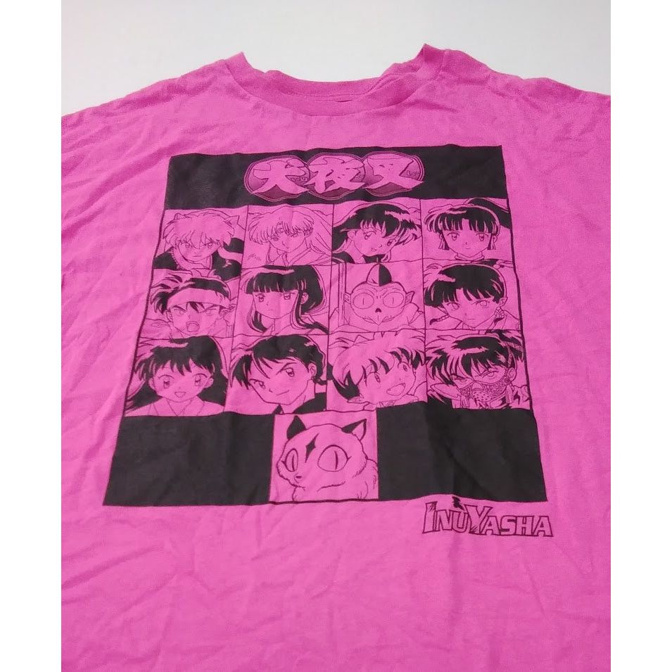 Women's Inuyasha Oversized Short Sleeve Graphic T-Shirt - Pink S