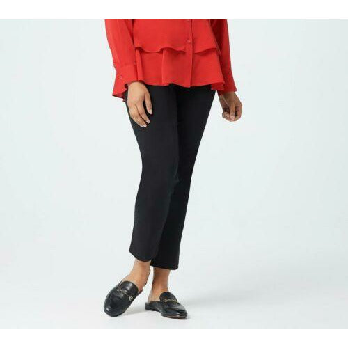 Joan Rivers Regular Slim Fit Twill Ankle Pants (Black, 2) A373956