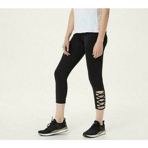 Tracy Anderson for G.I.L.I. Petite Crop Leggings (Noir Black, 2XSP) A365532
