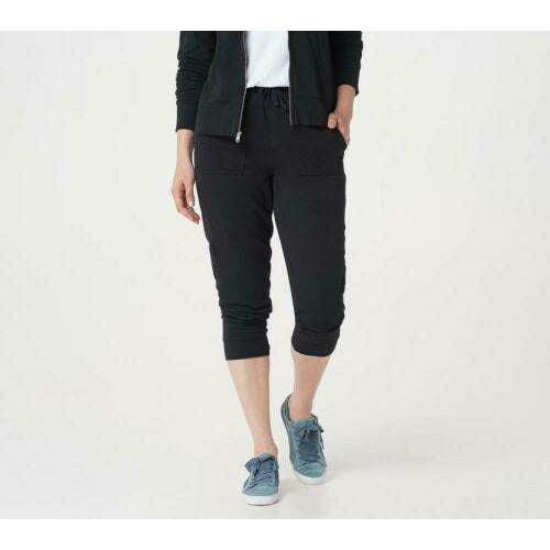Tracy Anderson for G.I.L.I. Petite French Terry Jogger (Noir Black, PL) A365534