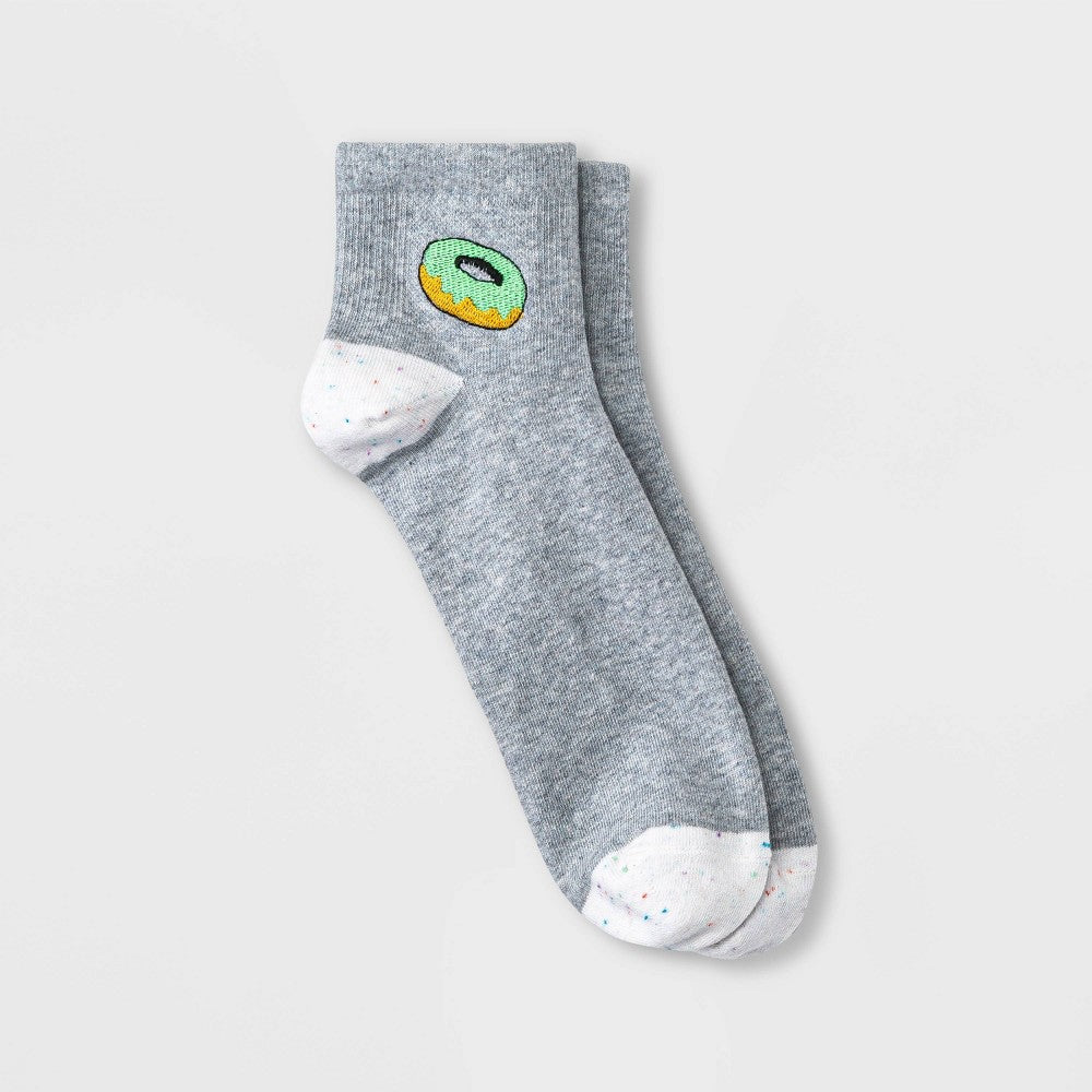 Men's Donut Sprinkle Ankle Socks - Original Use 6-12, Black/Gray/Green