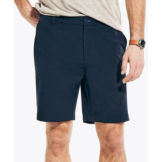 Men's Nautica Navy Casual Flat Front Pocket Stretch Shorts Size 34