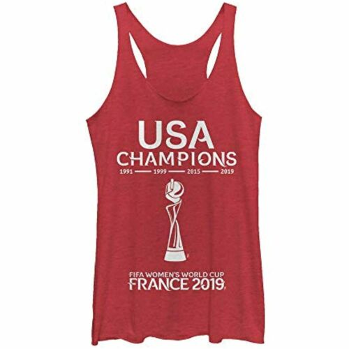 FIFA Women's WWC France 2019 US Champs"" Scoop Neck Sleeveless Tank (Red