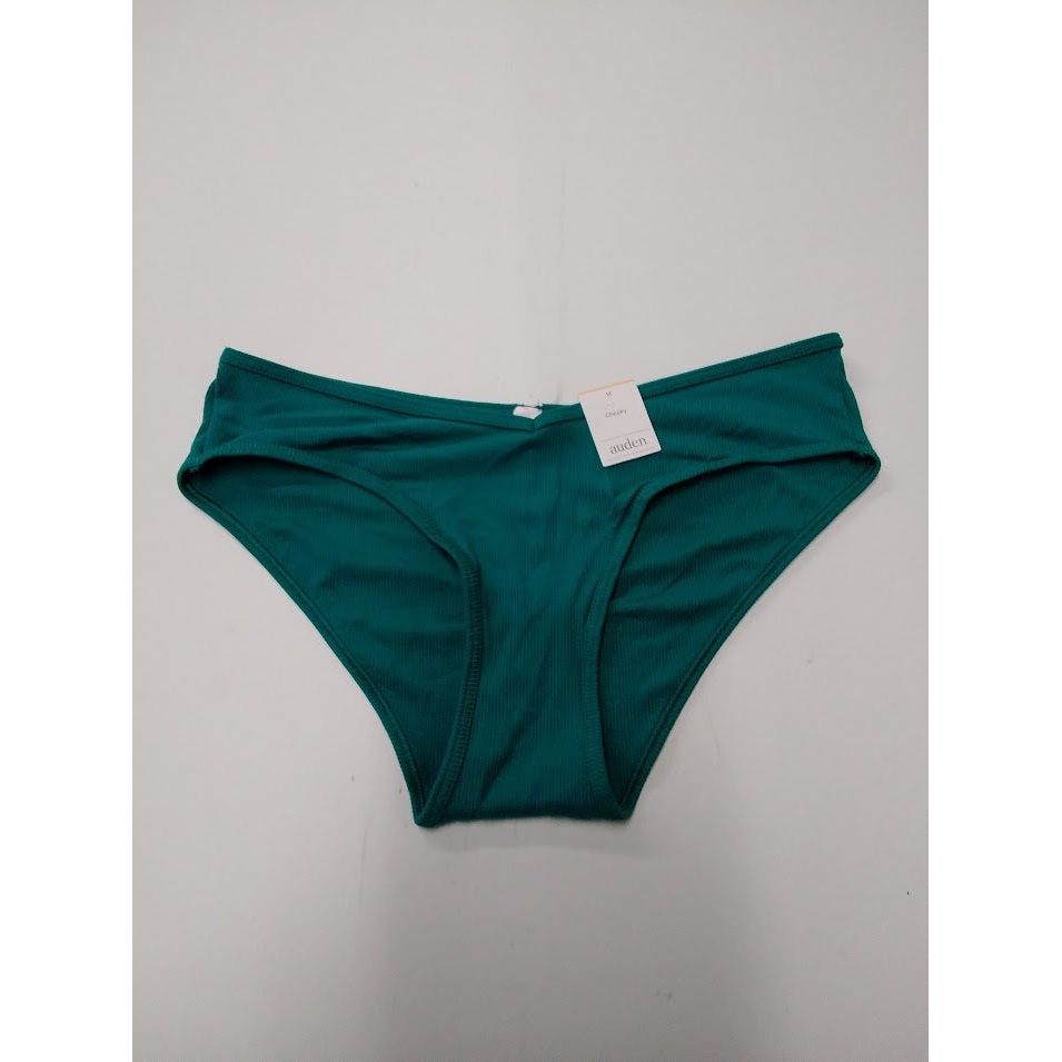 Women's Ribbed V-Front Soft Stretchy Cheeky Underwear - Auden Blue Medium M