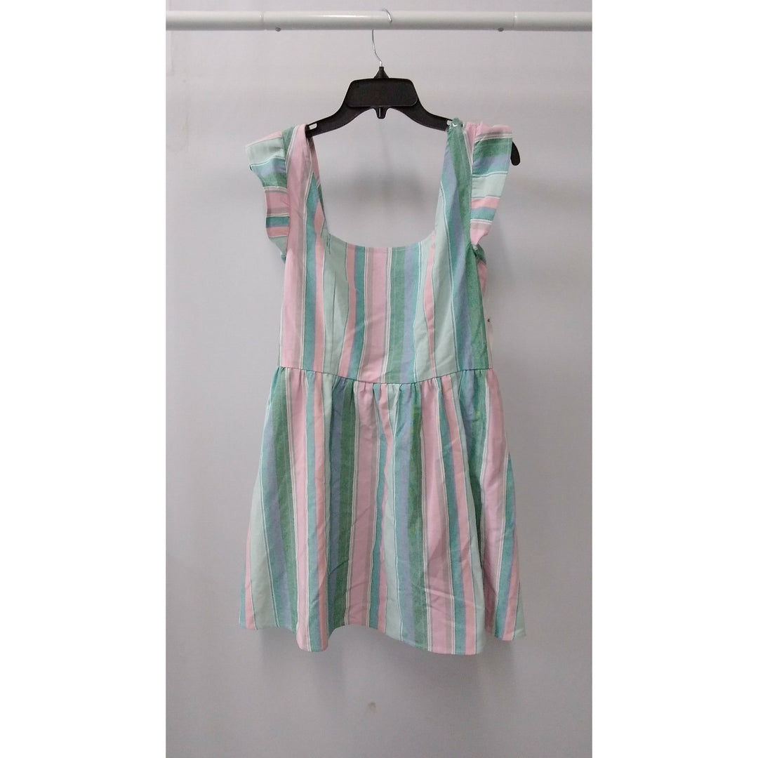 Crystal Doll Juniors Scoop Neck Sleeveless Short Dress (Multicolor, L)